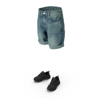 Men's Shorts with Sneakers PNG & PSD Images