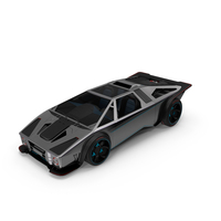 Futuristic Cyber Car Concept PBR PNG & PSD Images
