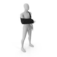 Arm Sling Bandage Right Hand Black PNG & PSD Images