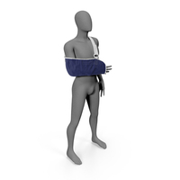 Arm Sling Bandage Right Hand Blue PNG & PSD Images