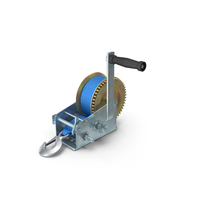 Hand Crank Winch with Polyester Strap PNG & PSD Images
