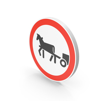 Horse Cart Road Sign PNG & PSD Images
