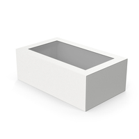 White Cakebox With Window PNG & PSD Images