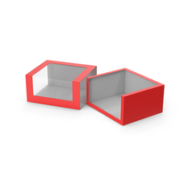 Opened Cakebox Red PNG & PSD Images