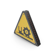 Used Danger Cutter Warning Sign PNG & PSD Images