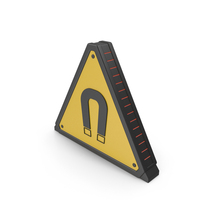 Strong Magnetic Field Warning Sign New PNG & PSD Images