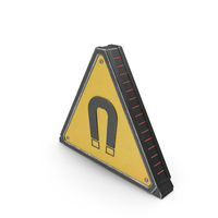 Used Strong Magnetic Field Warning Sign PNG & PSD Images