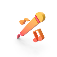 Music Mic Speech Orange PNG & PSD Images