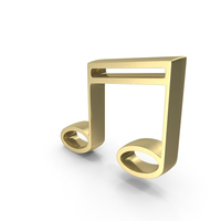 Music Symbol Logo Gold PNG & PSD Images