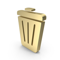 Gold Recycle Bin Logo PNG & PSD Images