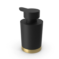 Soap Dispenser Matte Black Brass PNG & PSD Images