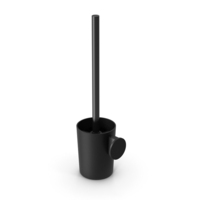 Brushed Matt Black Toilet Brush PNG & PSD Images