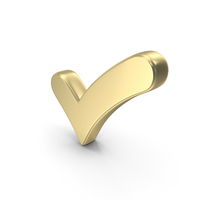 Gold Simple Tick Mark PNG & PSD Images