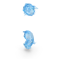 Water Splash Semicolon Symbol PNG & PSD Images