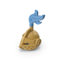 Lego Knight Helmet Feather Gold PNG & PSD Images