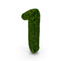 Alphabet Number 1 Grass PNG & PSD Images