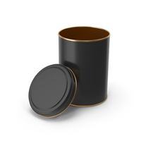 Open Black Tin Can PNG & PSD Images
