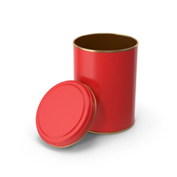 Red Tin Can Opened PNG & PSD Images
