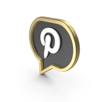 Social Media Icon Pin Interest Speech Bubble PNG & PSD Images