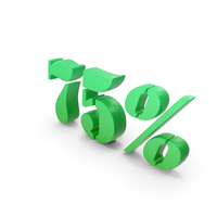 Green 75 Percent Symbol PNG & PSD Images