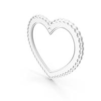 White Heart Love Frame PNG & PSD Images