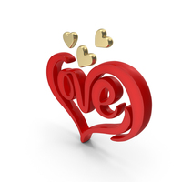 Red Love Heart Symbol PNG & PSD Images