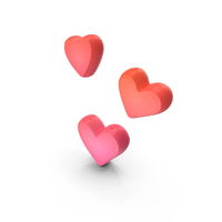 Three Hearts Pink PNG & PSD Images