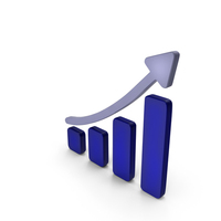 Blue Stock Market Growth Symbol PNG & PSD Images