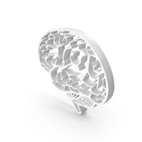 White Brain Symbol PNG & PSD Images