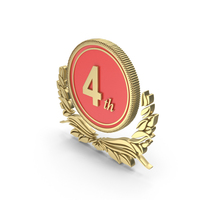 Gold Number 4 Frame PNG & PSD Images