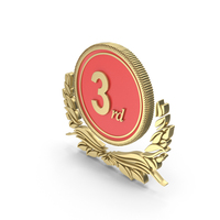 Gold Number 3 Frame PNG & PSD Images