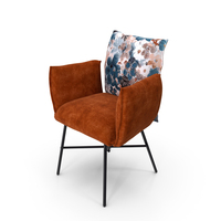 Homary Contemporary Velvet Accent Chair Floral Arm Chair PNG & PSD Images