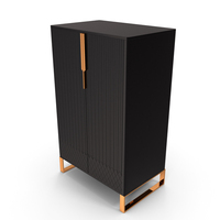 Homary Aro Black Shoe Storage Cabinet In Gold PNG & PSD Images