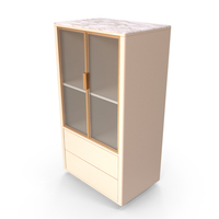 Homary-Italian Luxury Display Cabinet White Tempered Glass Doors PNG & PSD Images