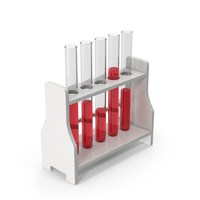 Test Tube Rack With Red Liquid PNG & PSD Images