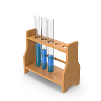 Wooden Test Tube Rack With Tubes PNG & PSD Images