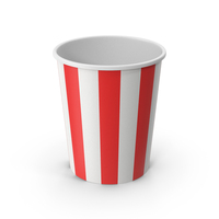 Red Striped Popcorn Cup PNG & PSD Images