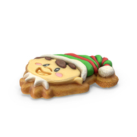 Elf Gingerbread Cookie Bitten PNG & PSD Images