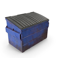 Front Load Dumpster Dirty Closed PNG & PSD Images