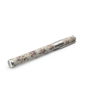 Silver Floral Pen PNG & PSD Images
