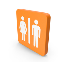 Orange Washroom Sign PNG & PSD Images