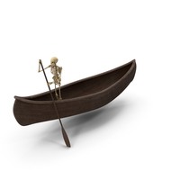Worn Skeleton Oaring A Wooden Narrow Boat PNG & PSD Images
