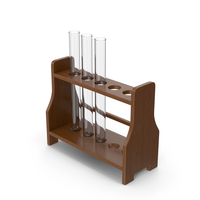 Test Tube Rack Dark Wood PNG & PSD Images