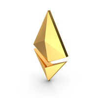 Golden Ethereum Symbol PNG & PSD Images