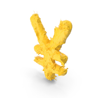 Yellow Splash Yen PNG & PSD Images