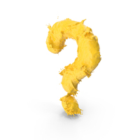 Yellow Splash Question Mark PNG & PSD Images