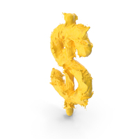 Yellow Splash Dollar PNG & PSD Images