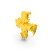 Yellow Splash Plus Symbol PNG & PSD Images