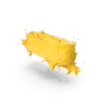 Yellow Splash Hyphen Minus Sign Dash PNG & PSD Images