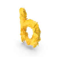 Yellow Splash Small Letter B PNG & PSD Images